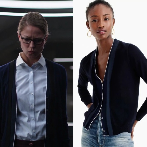 SOLD! J. Crew Harlow Cardigan Tipped Silk Underlay - Picture 8 of 8